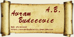 Avram Budečević vizit kartica